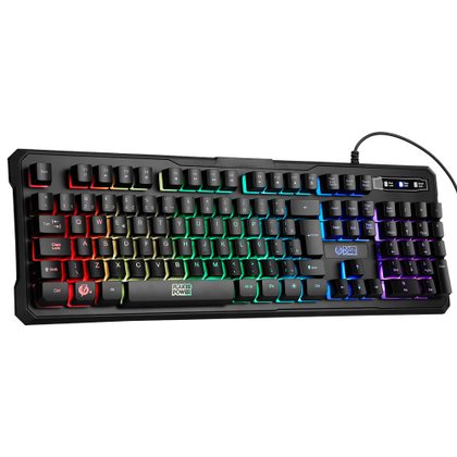 teclado gamer flakes power battle membrana tripla 107 teclas iluminado flkt001 elg 1