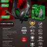 headset gamer arena com microfone preto e verde hgar elg 5