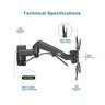 suporte articulado para tv 23 a 40 ajuste de altura f300 nb preto 7