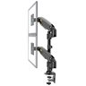 suporte para 2 monitores multiarticulado fh160n com torre e pistao a gas 7