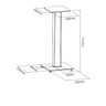 pedestal para caixas acusticas bookshelf bs 03l 6