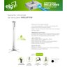 Suporte de Teto para Projetor PRO1100WH Especificações