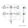 Suporte para 4 Monitores F50X4 ELG 6