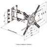 Suporte Articulado de Parede 26 a 55 MOVEV4HDMI ELG Dimensões