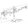 Suporte 3 Monitores de Mesa 13 a 27 Articulado PLMSM03A Dimensões