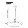 Suporte para Projetor Teto MT-305 Preto Multivisã 9