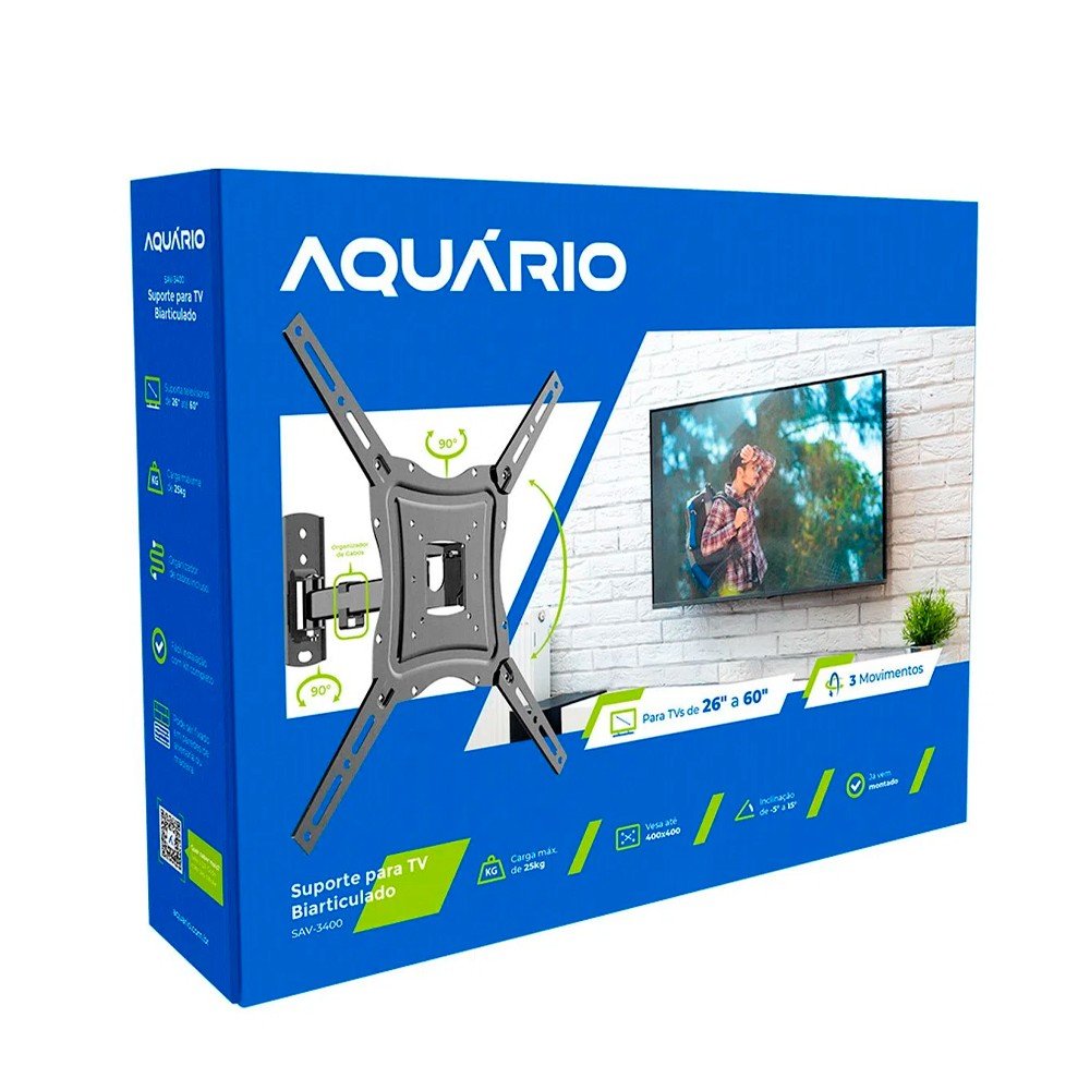 Suporte Articulado TV 26 a 50 SAV-3400 AQUÁRIO