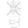 Suporte TV Articulado 26 a 55 FULL40_PRO ELG Dimensões