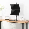 Suporte para 2 Monitores Vertical com Base de Mesa V1224N Ambientada Telas Inclinadas