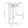 Suporte para Gabinete CPU Suspenso Ajustavel CTW200 Dimensões Central Suportes