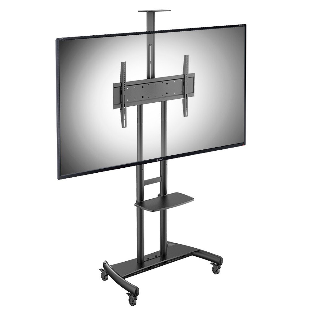 Pedestal para TV 55 a 85 Videoconferência rodízios AVA1800-70-1P