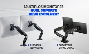 banner suporte duplo ou suportes individuais para monitor central suportes blog