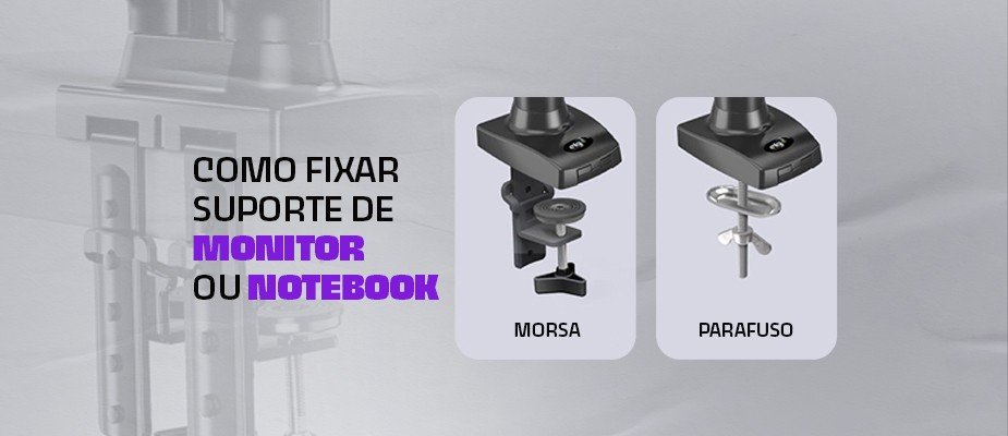 Como Fixar um Suporte de Monitor ou Notebook na Mesa