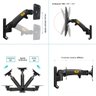 Suporte de Parede para Monitor de 17" a 27" com Pistão a Gás F120 3
