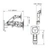 Suporte de Parede para Monitor de 17" a 27" com Pistão a Gás F120 4