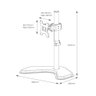 Suporte para Monitor 14 a 32 Base Fixa de Mesa SIM-400 Desenho Técnico