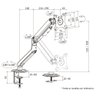 Suporte Articulado para Monitor 17 a 35 Pistão a Gás F82N Preto ELG 5