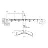 Suporte Articulado de Mesa 2 Monitores 10 a 32 PX-DTME32D PIX Desenho Técnico