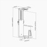 Suporte para Gabinete CPU Suspenso Ajustável CTW250 Dimensões