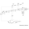 Suporte para 2 Monitores 17 a 32 Articulado T1224N ELG