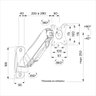 Suporte de Parede para Monitor TV 17 34 Pistão a Gás F420 F410 Desenho Técnico