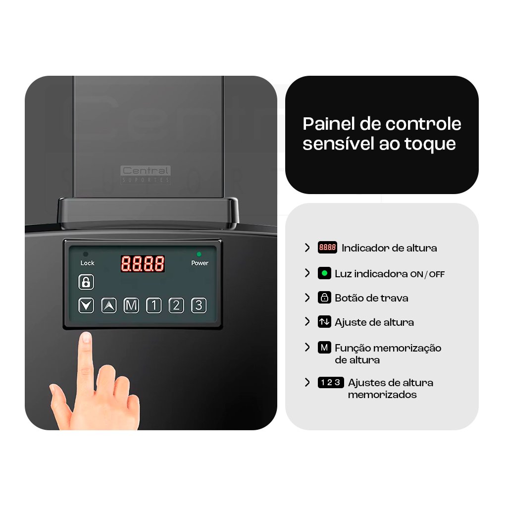 Suporte Móvel para TV 40 a 86 Motorizado TW85 NB