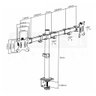 Suporte Articulado para 2 Monitores 13 a 32 PX-08 PIX Desenho Técnico