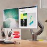 Suporte Braço Articulado para 2 Monitores 17 a 34 Pistão a Gás NB-F160 4