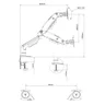 Suporte Braço Articulado para 2 Monitores 17 a 34 Pistão a Gás NB-F160 Desenho Técnico