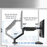 Suporte Monitor 17 a 32 Articulado Pistão a Gás Fitter F8 8