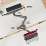 Suporte Monitor e Notebook Braço Articulado Pistão a Gás H180 Bandeja NBH-2 3