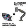 Suporte Monitor Articulado Braço Pistão a Gás NB-F80 + Bandeja Notebook NBH-8RGB 3