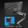 Suporte Monitor Gamer 27 a 50 Braço Articulado Pistão a Gás A5 North Bayou 2