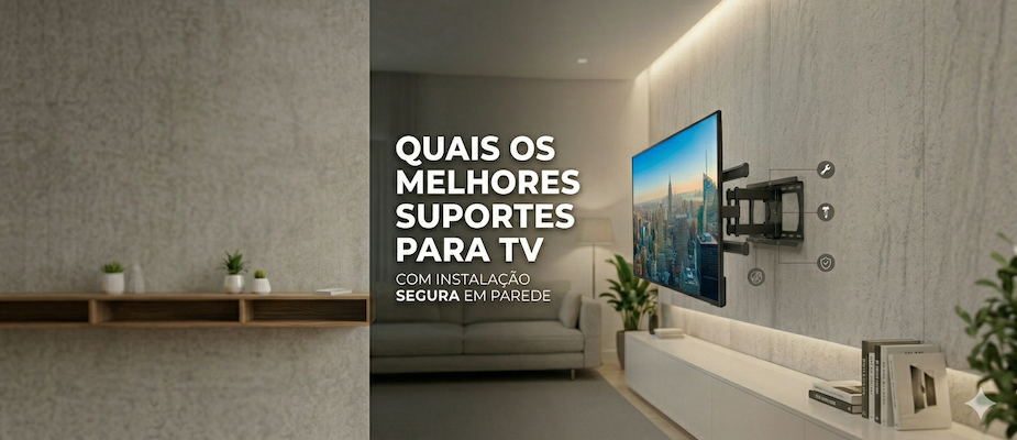 Quais são os melhores suportes para TV com instalação segura em parede? Guia técnico completo