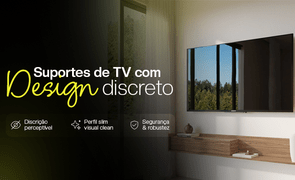 banner suportes discretos para tv