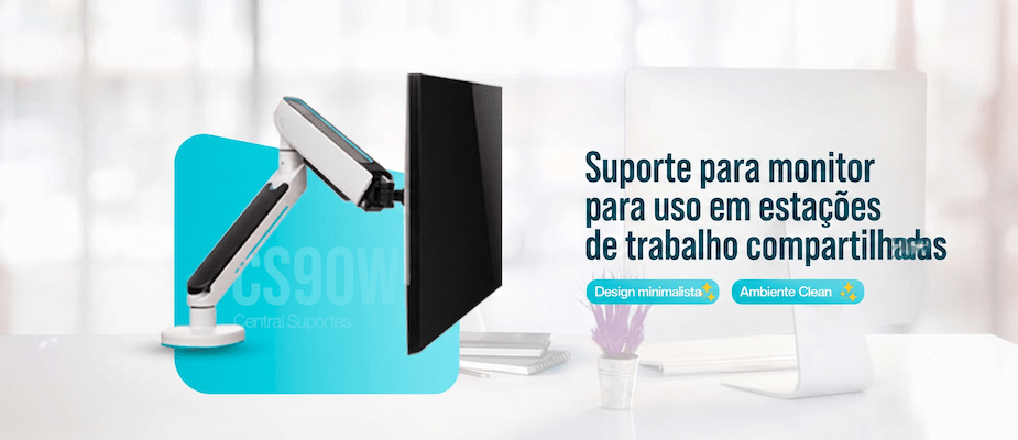 Suporte para monitor para uso em estações de trabalho compartilhadas