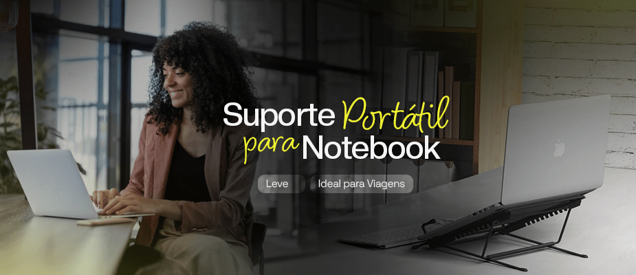 Suporte para notebook portátil e leve para levar em viagens