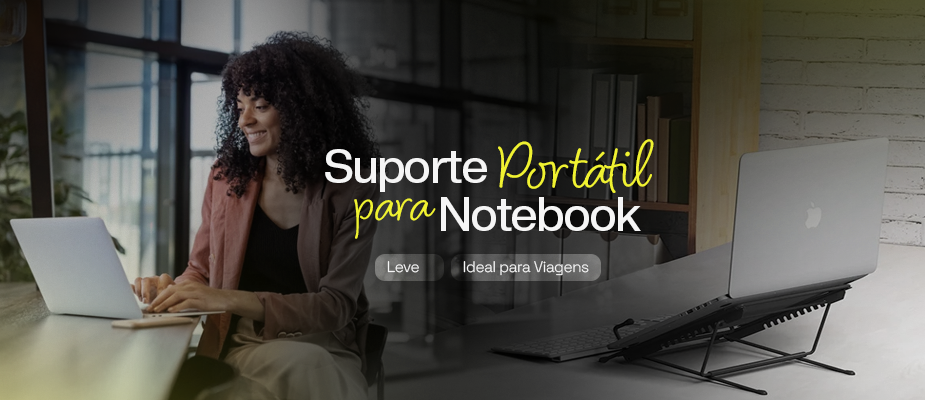 Suporte para notebook portátil e leve para levar em viagens