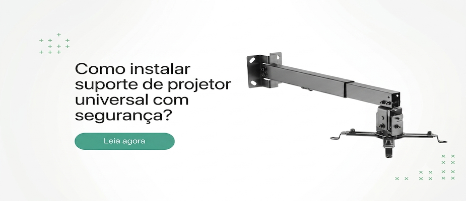 Como instalar suporte de projetor universal com segurança?