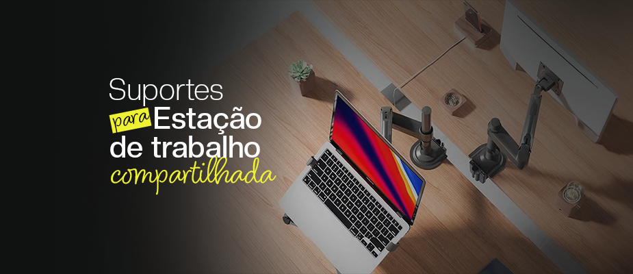 Suporte para monitor para uso em estações de trabalho compartilhadas