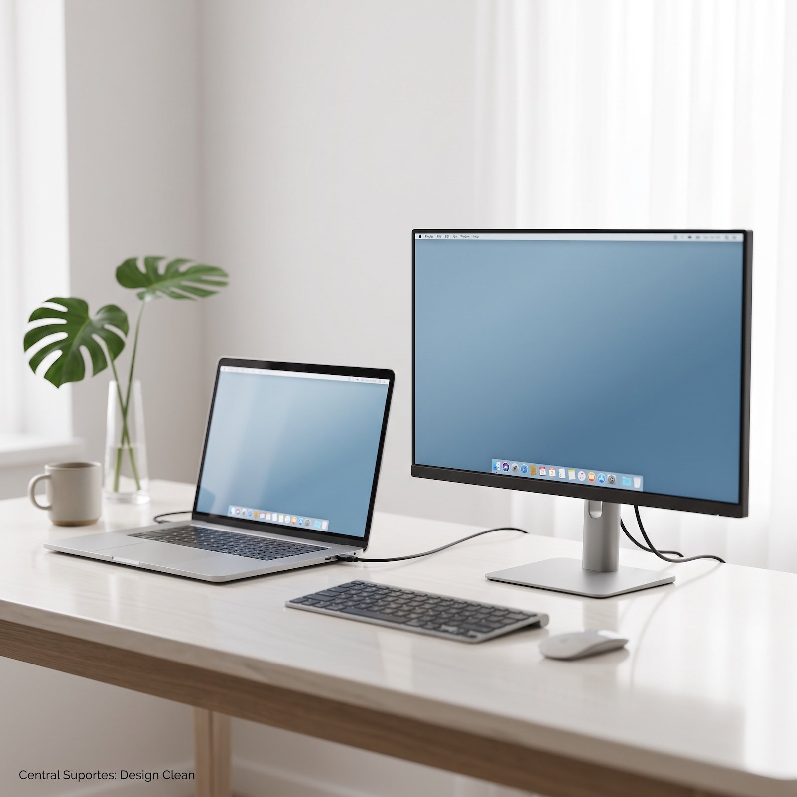 notebook com monitor sem suportes